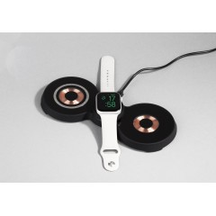 Беспроводная (15W) зарядная станция Cheb с прозрачным корпусом и MagSafe, черный