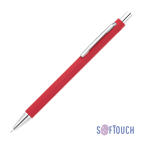 Ручка шариковая Trade, покрытие soft touch, красный