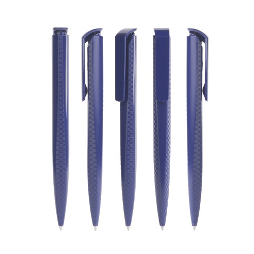 Ручка шариковая TRIAS CARBON, белый, темно-синий