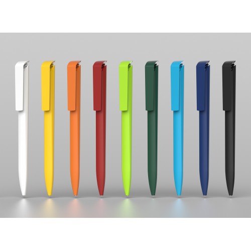 Ручка шариковая TRIAS SOFTTOUCH, зеленое яблоко