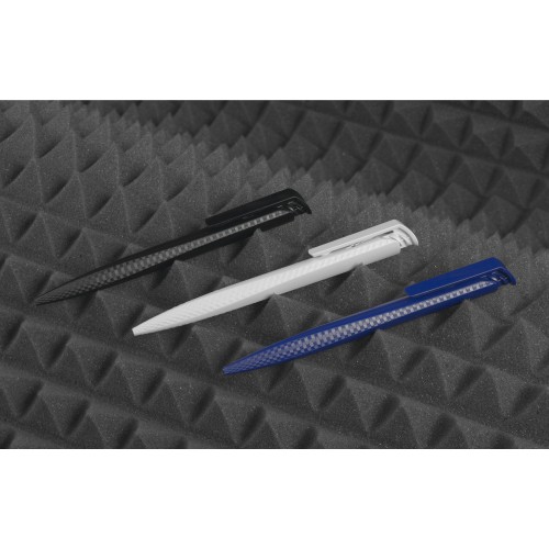 Ручка шариковая TRIAS CARBON, белый, темно-синий