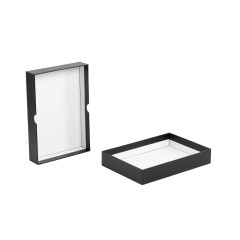 Подарочная коробка без ложемента (крышка-дно, 20 х h 3,5 х 14 см), черный