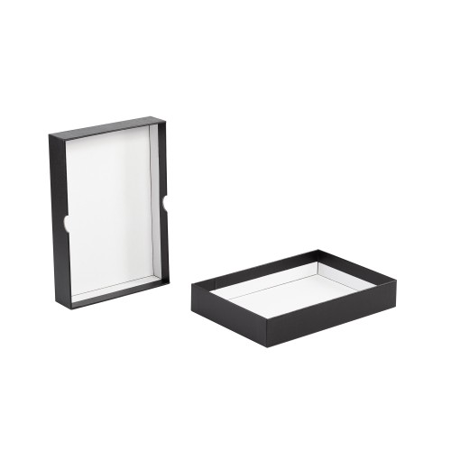 Подарочная коробка без ложемента (крышка-дно, 20 х h 3,5 х 14 см), черный