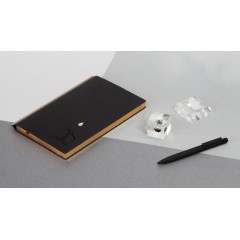 Пресс-папье с каплей нефти на подставке, прозрачный