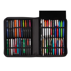 Презентационный кейс ручек и карандашей Океан, черный с желтым