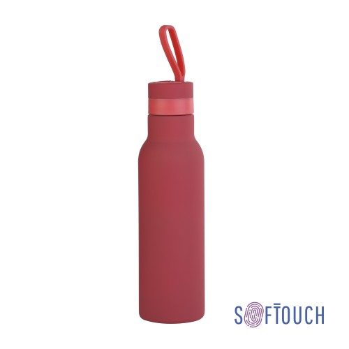 Бутылка для воды Фитнес 700 мл, покрытие soft touch, красный