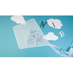 Воздушный змей-раскраска 