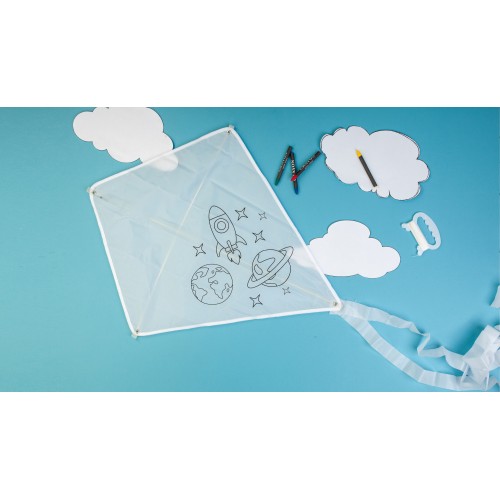 Воздушный змей-раскраска 