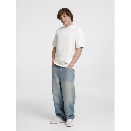 Футболка оверсайз унисекс Sideline, молочно-белая