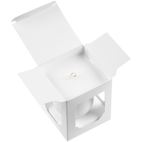 Елочный шар Gala Matt в коробке, 8,5 см, белый