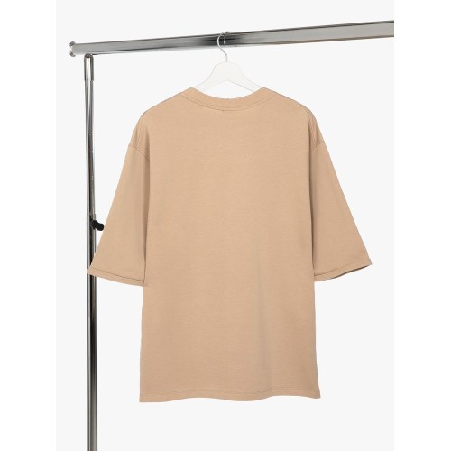 Футболка оверсайз унисекс Kosmos 2.0, бежевая