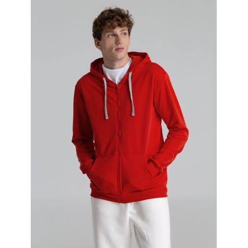 Толстовка на молнии с капюшоном Unit Siverga, красная