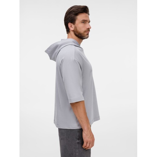 Футболка оверсайз унисекс с капюшоном Neofit, светло-серая