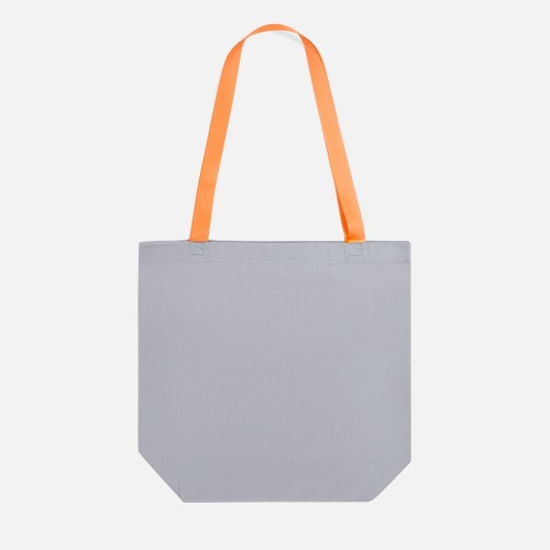 Шопер B5, серый с оранжевыми ручками