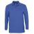 Рубашка поло мужская с длинным рукавом Winter II 210 ярко-синяя Рубашка поло мужская с длинным рукавом Winter II 210 ярко-синяя