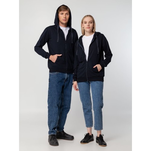Толстовка на молнии с капюшоном Siverga 2.0, темно-синяя