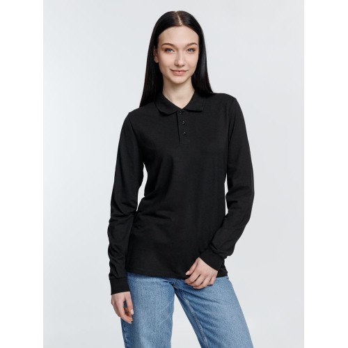 Рубашка поло с длинным рукавом Prime LSL, черная