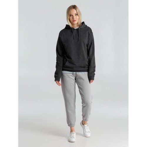 Толстовка с капюшоном унисекс Hoodie, серый меланж (антрацит)