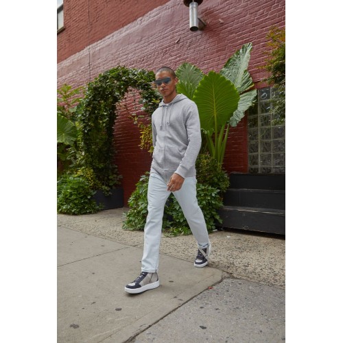 Толстовка на молнии с капюшоном унисекс BNC Inspire (Organic), белая