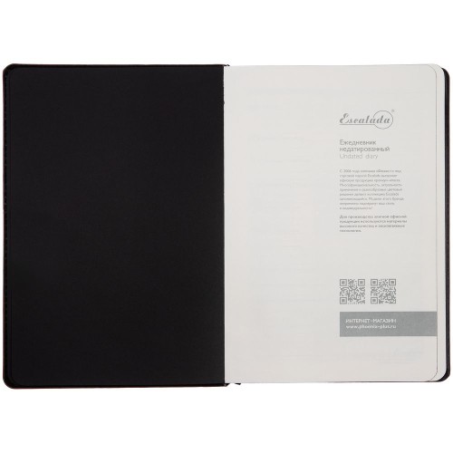 Ежедневник Alanis, недатированный, черный с фиолетовым