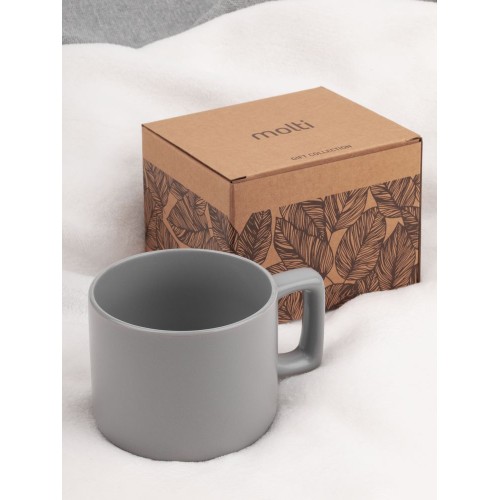 Чашка Jumbo в коробке матовая, светло-серая