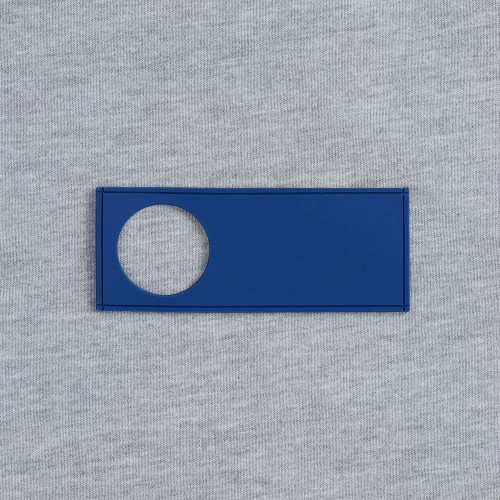 Лейбл из ПВХ с вырубкой «Круг», синий