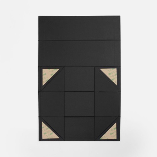 Коробка складная под бутылку Color Jacket Fold, черная