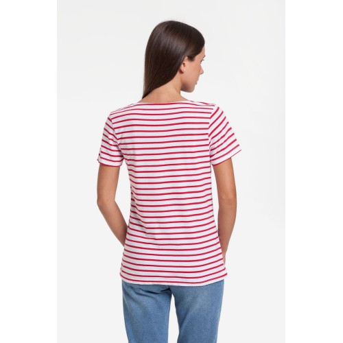 Футболка женская Grand Granat New, белая с красным