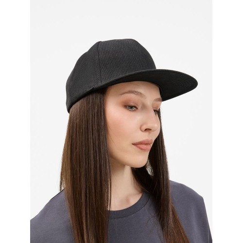 Бейсболка Epicore с прямым козырьком, черная