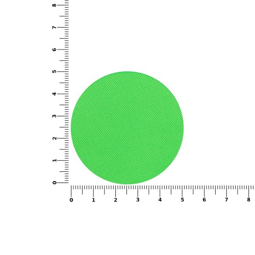 Наклейка тканевая Lunga Round, M, зеленый неон