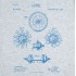 Футболка приталенная Old Patents. Wheel, голубой меланж