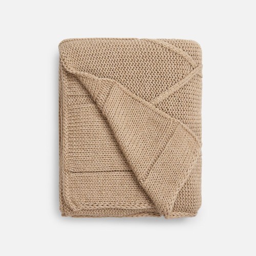 Плед Curve Verve, бежевый меланж