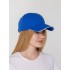 Бейсболка Canopy, ярко-синяя с белым кантом