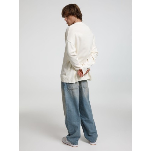 Джемпер оверсайз унисекс Stated в сумке, белый (молочный)