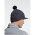Вязаная шапка с козырьком Peaky, серая (антрацит)