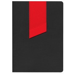 Ежедневник Bookmark, недатированный, черный с красным