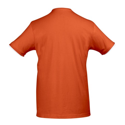 Футболка мужская с контрастной отделкой Madison 170, оранжевый/белый