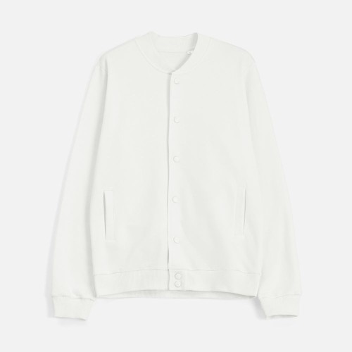 Бомбер унисекс Nuppu, молочно-белый