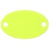 Шильдик металлический Alfa Oval, желтый неон