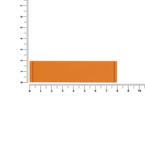 Лейбл из ПВХ Dzeta, S, оранжевый