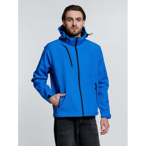 Куртка софтшелл мужская Zagreb, ярко-синяя