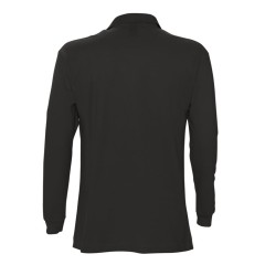 Рубашка поло мужская с длинным рукавом Star 170, черная