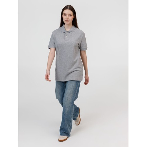 Рубашка поло унисекс Pacific, серый меланж