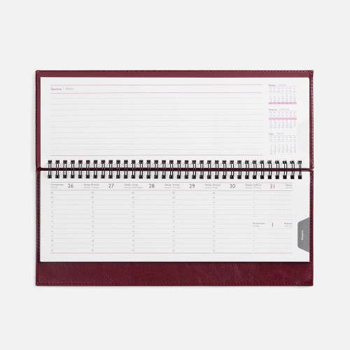 Планинг Faro, датированный, бордовый