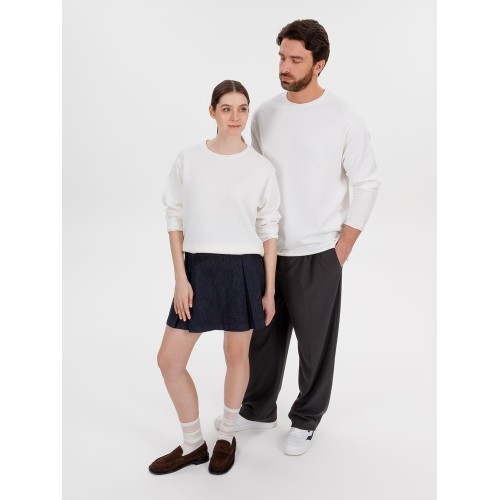 Лонгслив унисекс Siluetti Fuori, молочно-белый