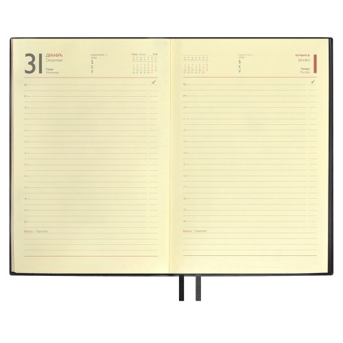 Ежедневник Merida, датированный, черный