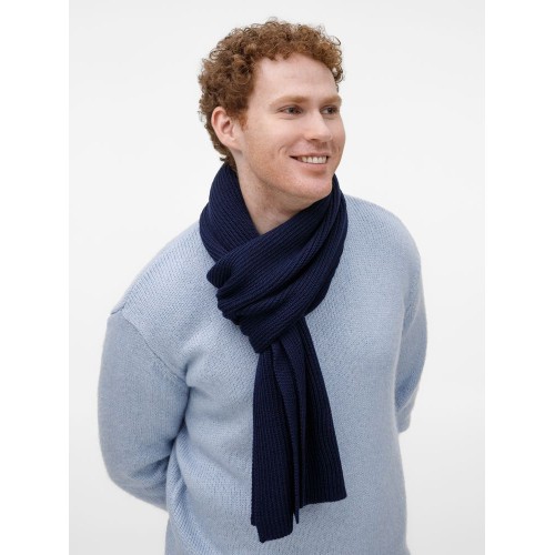 Шарф Nobilis Mono, темно-синий