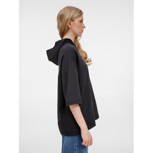 Футболка оверсайз унисекс с капюшоном Neofit, черная