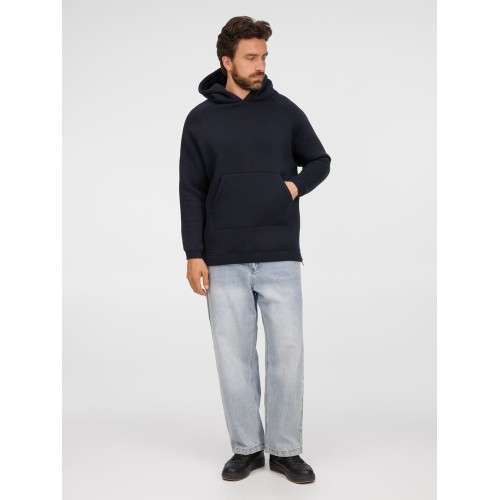 Худи унисекс оверсайз Easy Street, темно-синее