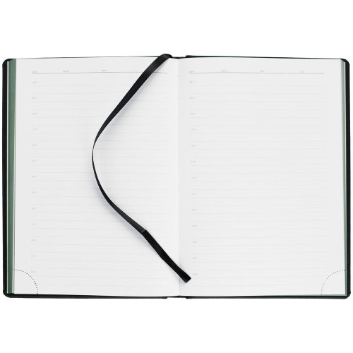 Ежедневник Mobile на заказ, недатированный, черно-зеленый